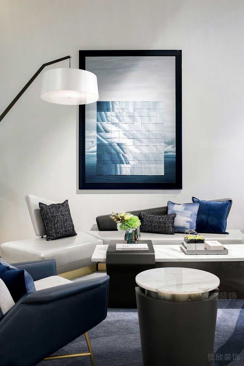 極簡風格家居樣板間偏廳家具組合