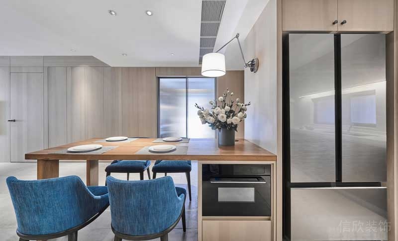 極簡原木風家居樣板間餐吧