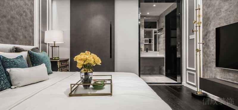 歐式輕奢風樣板間主人套房