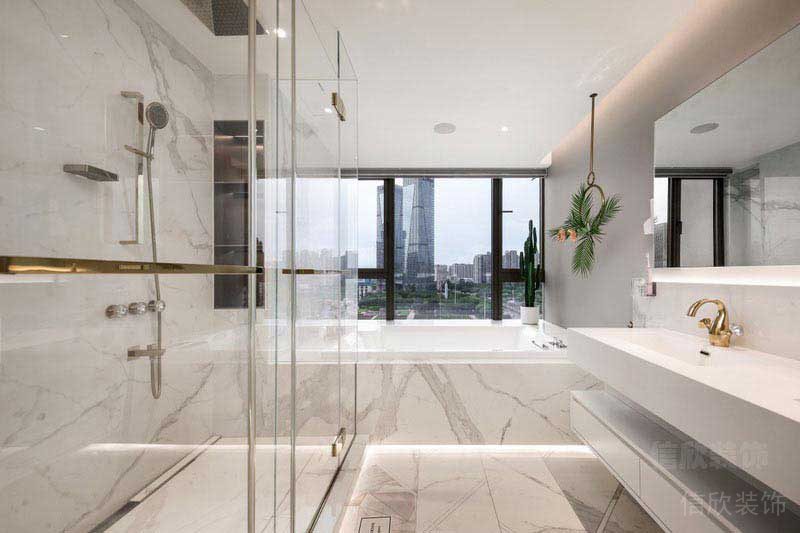 輕奢風(fēng)格豪華別墅衛(wèi)生間