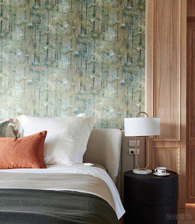 臥室藝術(shù)墻紙搭配設(shè)計(jì)圖