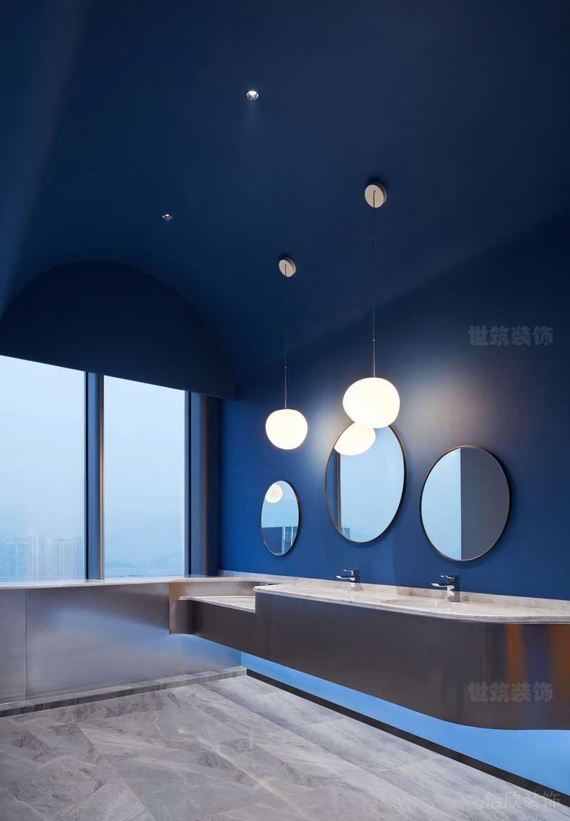 現(xiàn)代北歐辦公室衛(wèi)生間洗手臺