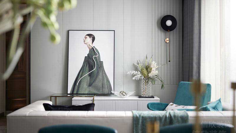 現(xiàn)代風(fēng)格家居客廳藝術(shù)人像畫(huà)