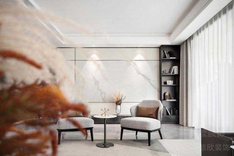 現代極簡風家庭休閑區