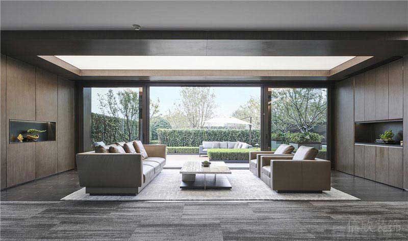 現(xiàn)代簡約風辦公室洽談區(qū)效果圖