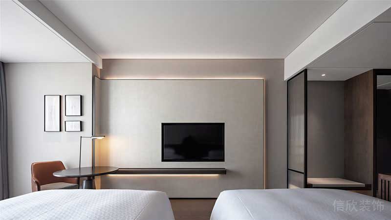 現(xiàn)代簡約風(fēng)格酒店空間雙人房