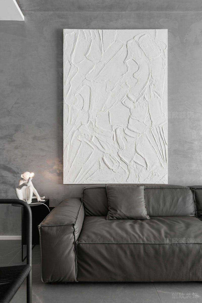 現(xiàn)代客廳抽象藝術(shù)畫(huà)搭配效果圖