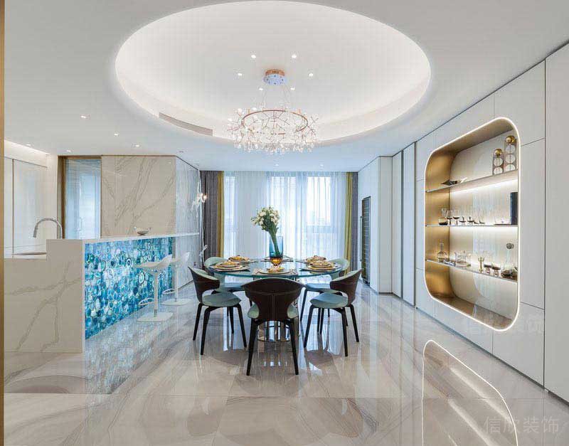 現(xiàn)代輕奢風(fēng)豪華別墅餐廳