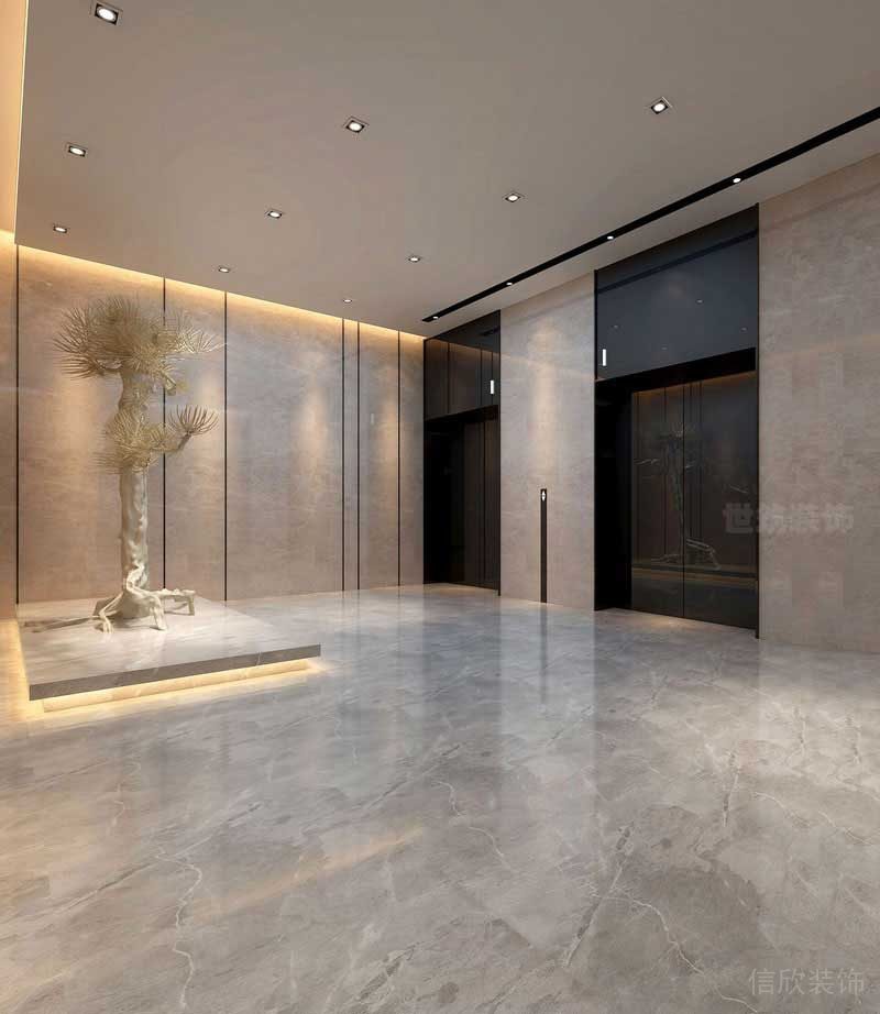 現(xiàn)代中式風(fēng)格辦公室電梯大堂