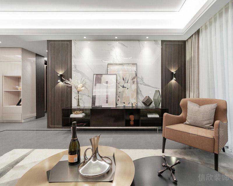 新居現(xiàn)代簡約風電視背景墻效果圖