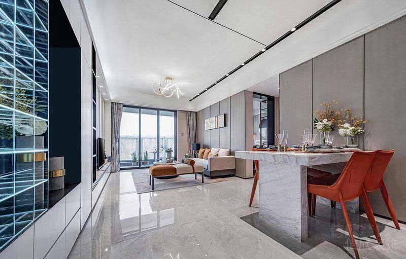 新居現(xiàn)代簡(jiǎn)約風(fēng)客餐廳效果圖