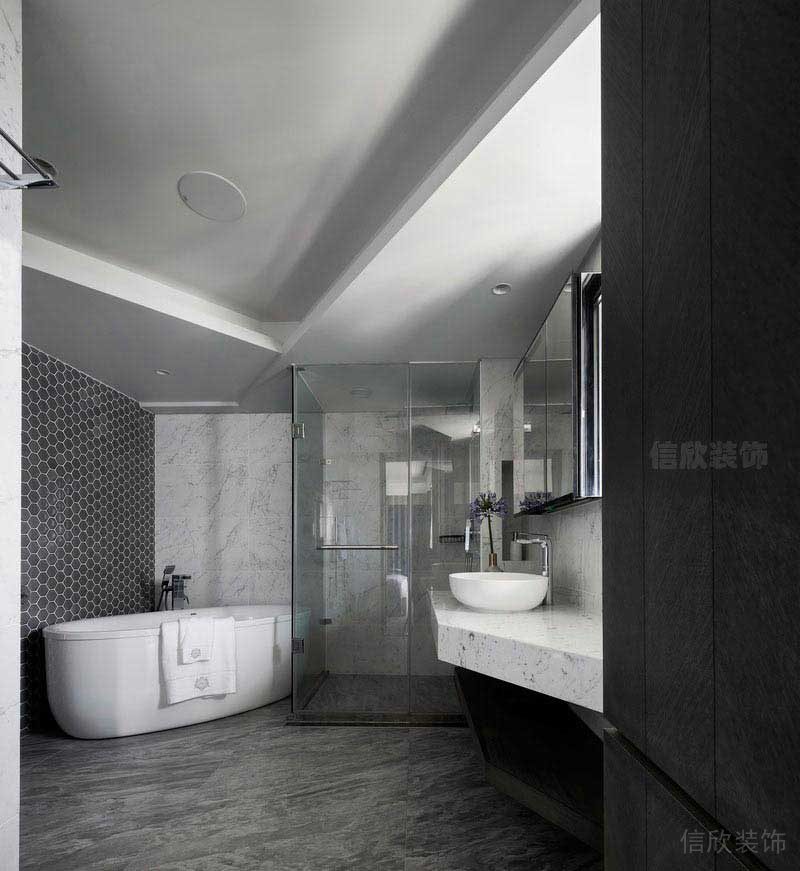 新居現(xiàn)代簡約風衛(wèi)生間效果圖(1)