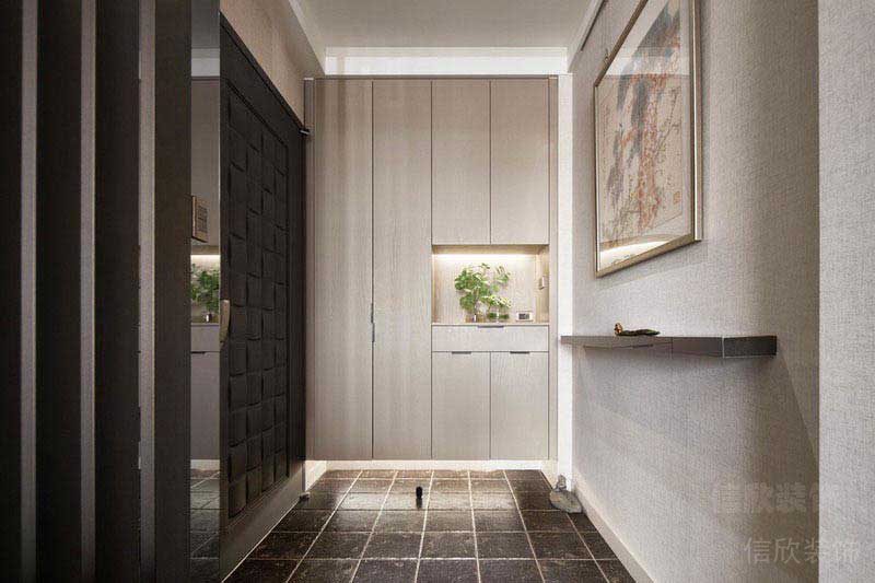 新居現(xiàn)代輕奢風(fēng)過道玄關(guān)柜效果圖