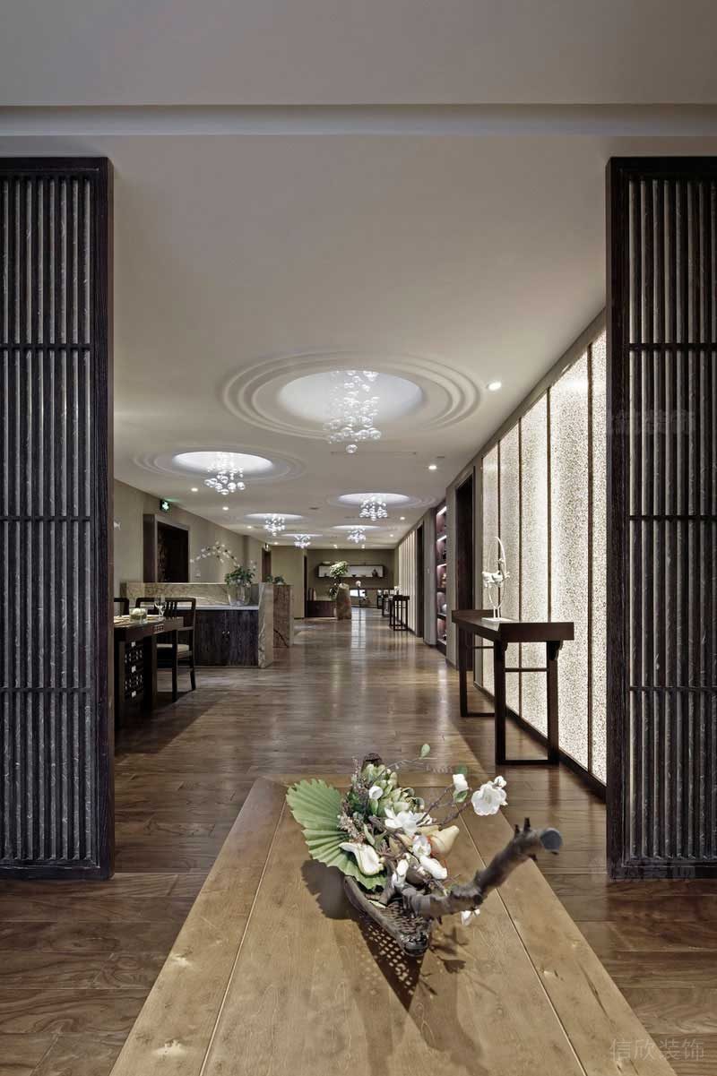 新中式辦公室茶藝接待區一角