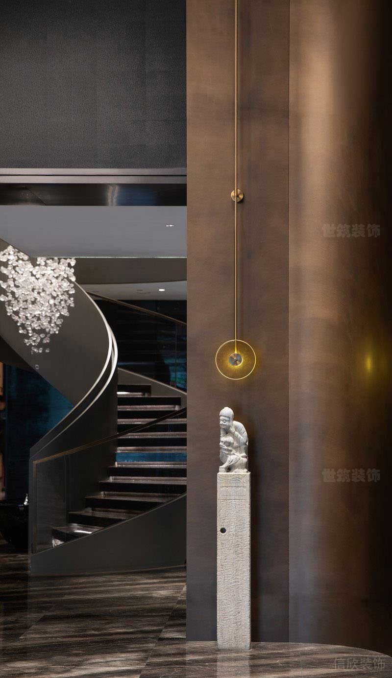 新中式風格酒店大堂藝術(shù)雕塑陳設(shè)