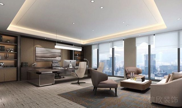 咖啡色的總經理辦公室