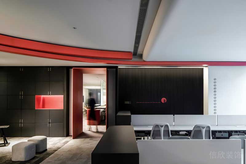深圳南山前海現代風格辦公室裝修設計辦公區