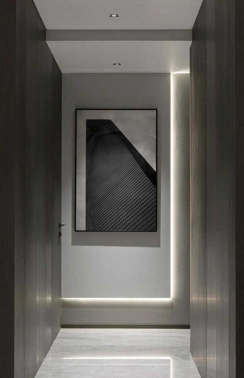 深圳鹽田極簡風格家庭住宅裝修設計過道 深圳鹽田極簡風格家庭住宅裝修設計過道