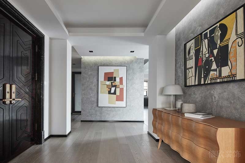 深圳龍崗區(qū)黑白灰極簡風家居裝修竣工實景圖玄關(guān)過道 深圳龍崗區(qū)黑白灰極簡風家居裝修竣工實景圖玄關(guān)過道