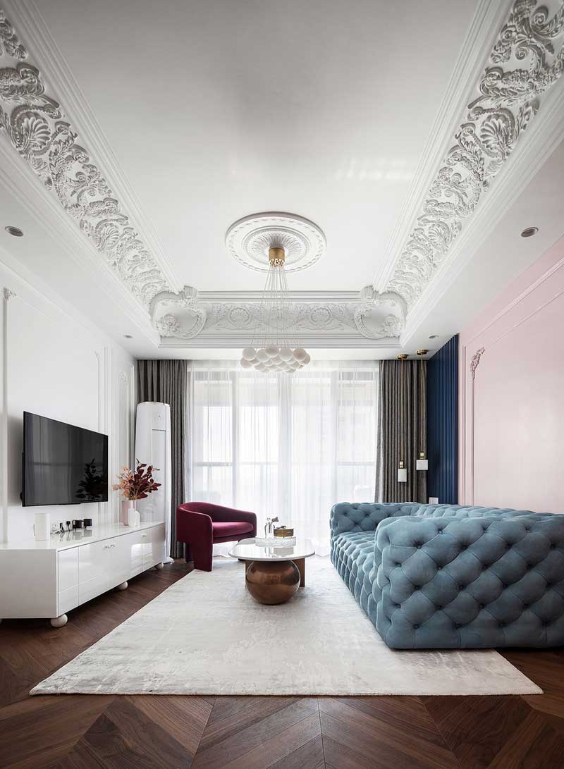 南山區(qū)輕奢風格家裝裝修設計方案電視背景墻