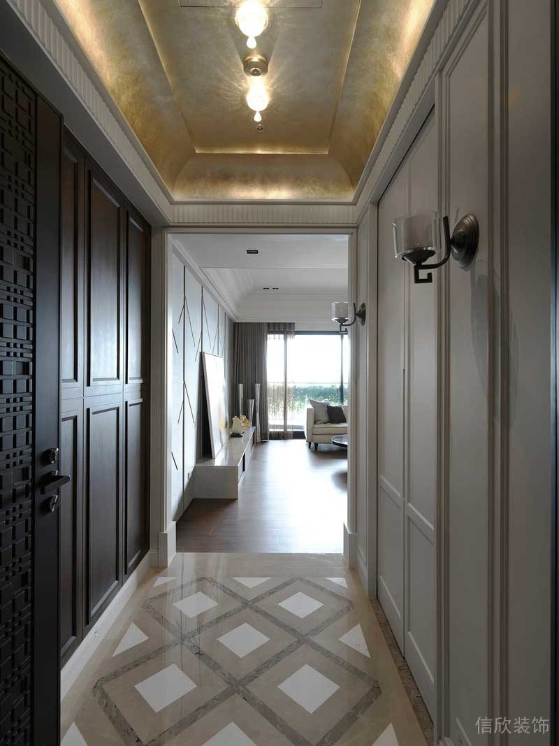 深圳寶安區西鄉簡歐風格家裝新房裝修設計過道 深圳寶安區西鄉簡歐風格家裝新房裝修設計過道