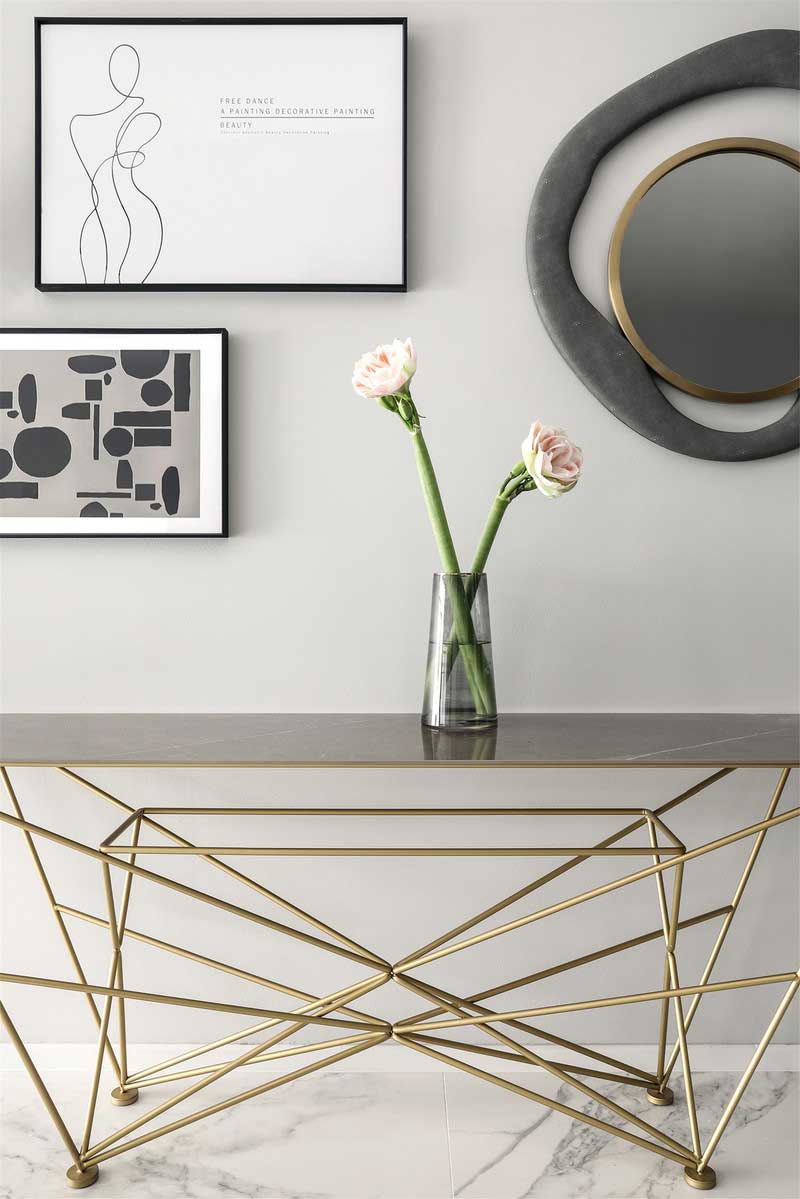 深圳南山區(qū)西麗簡約風(fēng)格別墅裝修二層玄關(guān)端景臺(tái)