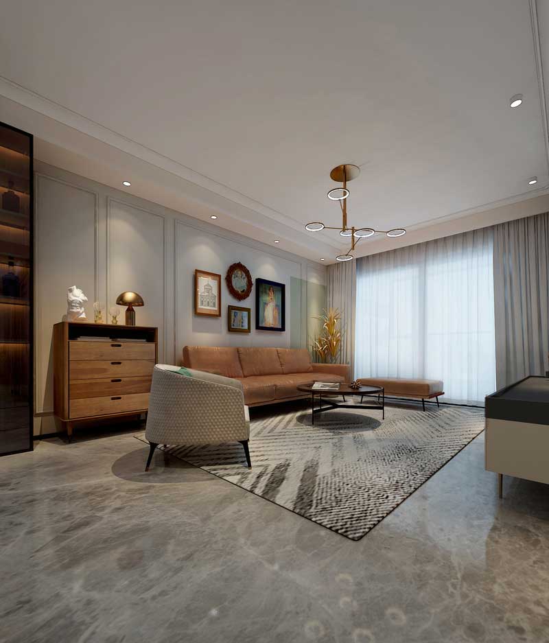 深圳鹽田現(xiàn)代美式精裝房裝修設(shè)計客廳效果圖 深圳鹽田現(xiàn)代美式精裝房裝修設(shè)計客廳效果圖