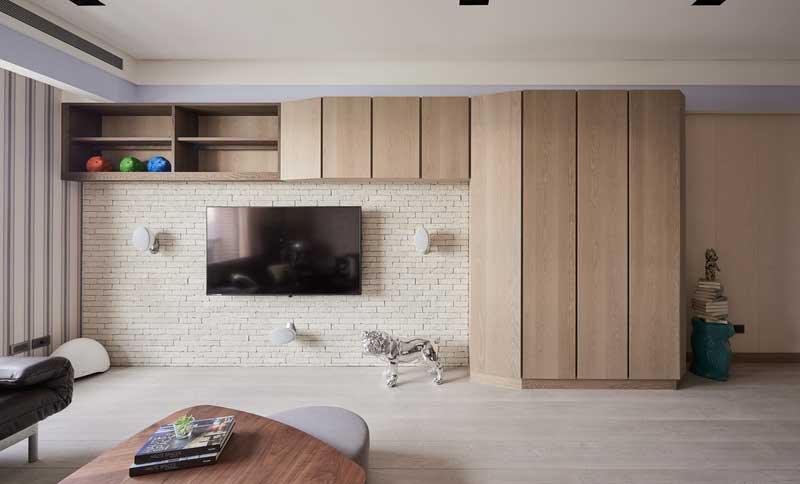 深圳福田區梅林北歐風格家庭裝修工程電視背景墻 深圳福田區梅林北歐風格家庭裝修工程電視背景墻