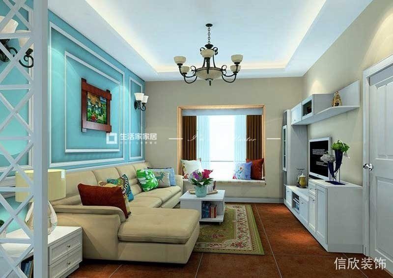 復古客廳裝修效果圖簡約風收納墻柜創(chuàng)意效果圖