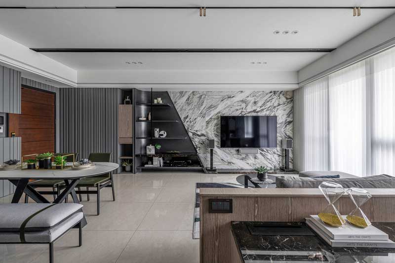 深圳福田區現代風格家庭新房裝修工程案例客廳 深圳福田區現代風格家庭新房裝修工程案例客廳