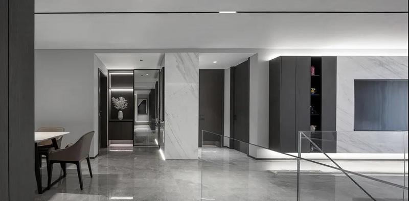 深圳鹽田極簡風格家庭住宅裝修設計玻璃攔河 深圳鹽田極簡風格家庭住宅裝修設計玻璃攔河