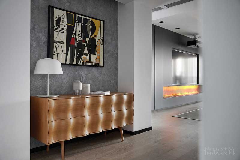 深圳龍崗區(qū)黑白灰極簡風家居裝修竣工實景圖玄關(guān)裝飾柜 深圳龍崗區(qū)黑白灰極簡風家居裝修竣工實景圖玄關(guān)裝飾柜