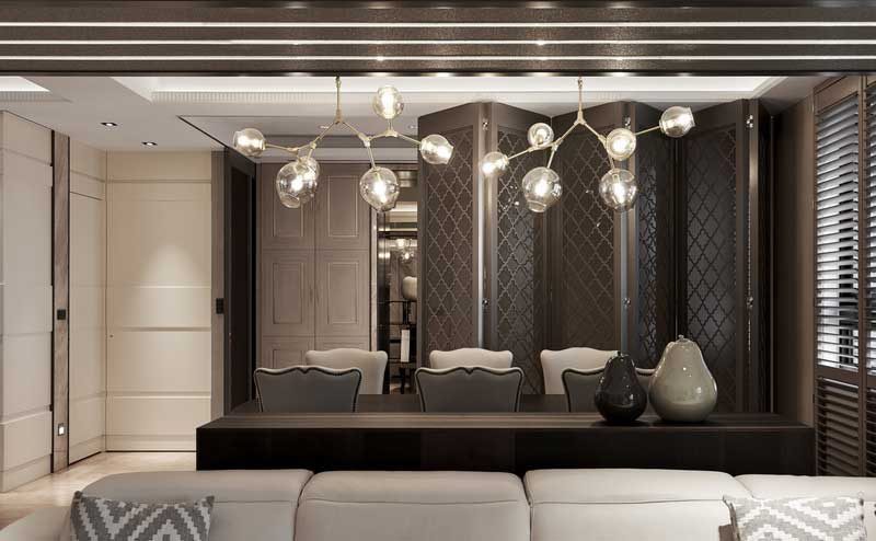 深圳福田區(qū)美式極簡風格家庭裝修設計案例燈具