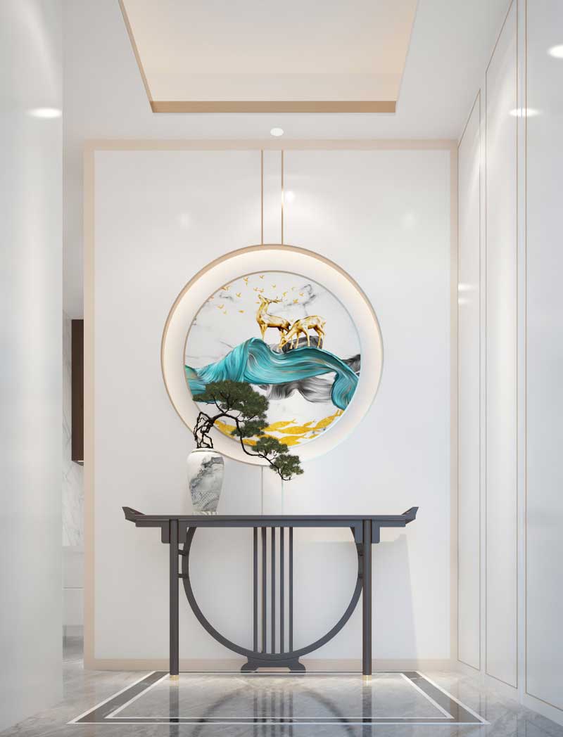 深圳南山區(qū)新中式家庭新房裝修工程施工方案玄關 深圳南山區(qū)新中式家庭新房裝修工程施工方案玄關