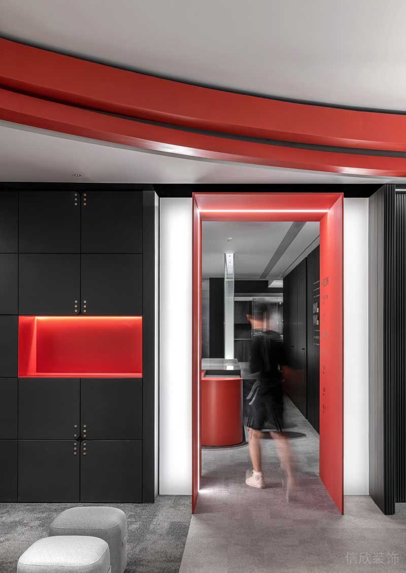 深圳南山前海現代風格辦公室裝修設計過道