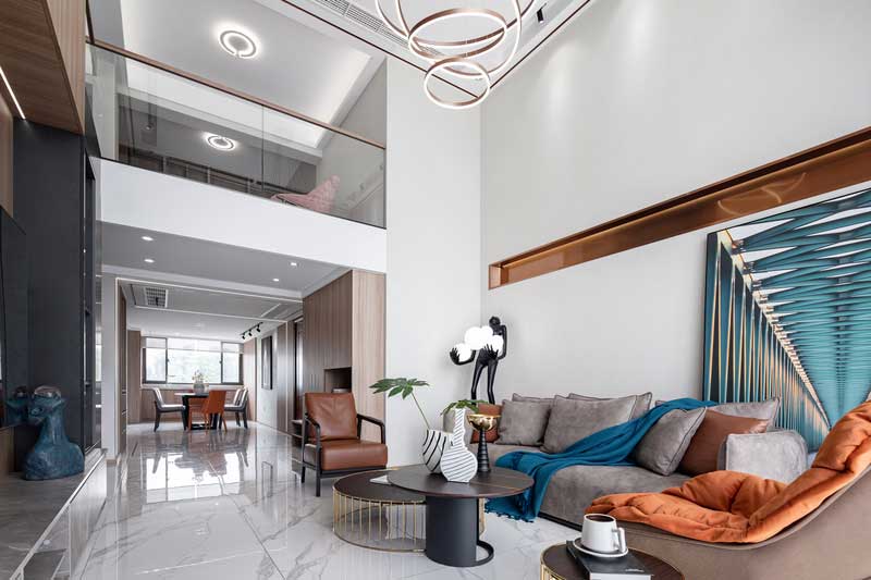 深圳羅湖區(qū)現(xiàn)代輕奢風(fēng)家居裝修設(shè)計(jì)客廳家具