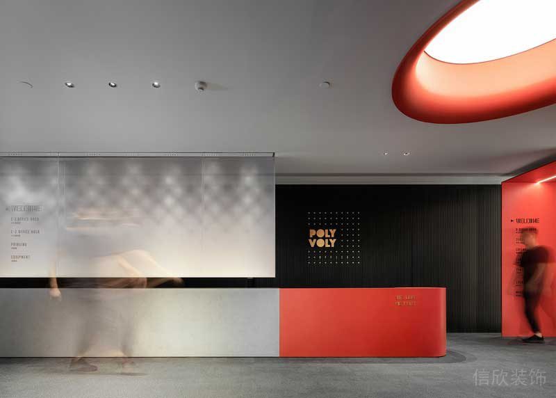 深圳南山前?，F代風格辦公室裝修設計前臺