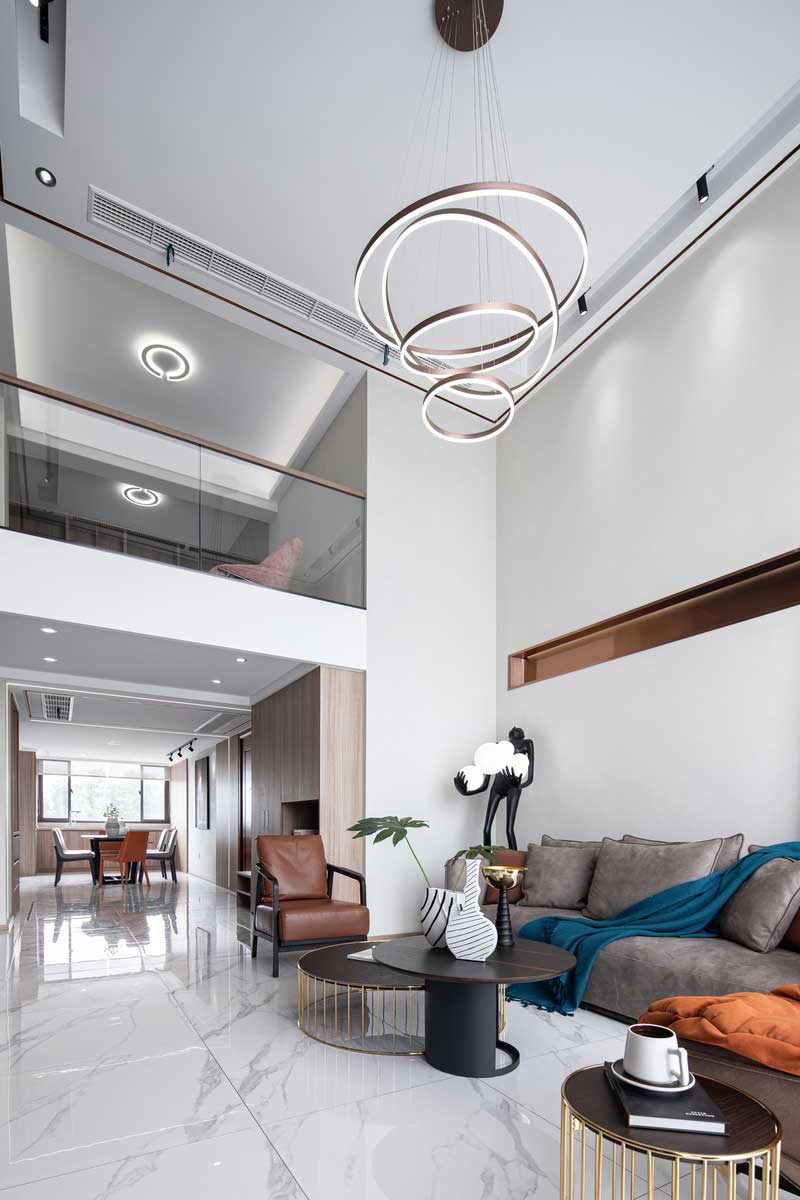 深圳羅湖區(qū)現(xiàn)代輕奢風(fēng)家居裝修設(shè)計(jì)客廳