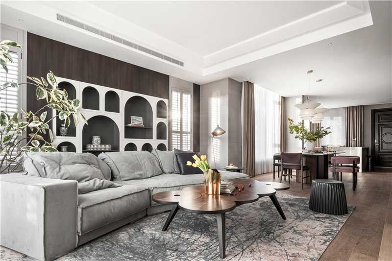 深圳寶安新中式田園風(fēng)別墅裝修客廳家具組合 深圳寶安新中式田園風(fēng)別墅裝修客廳家具組合