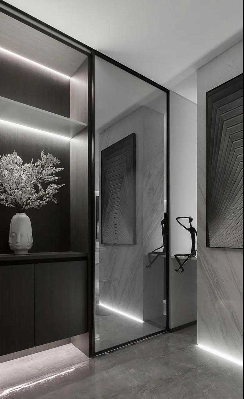 深圳鹽田極簡風格家庭住宅裝修設計客廳綠植盆景 深圳鹽田極簡風格家庭住宅裝修設計客廳綠植盆景