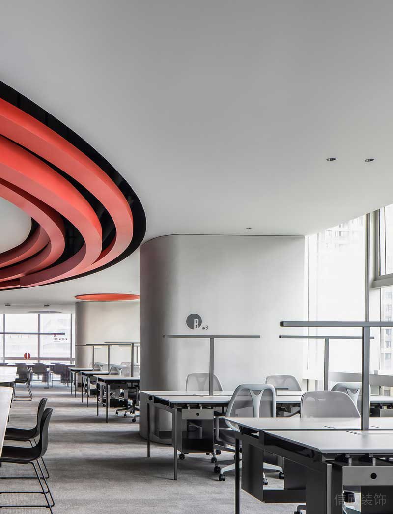 深圳南山前海現代風格辦公室裝修設計開放式工作區