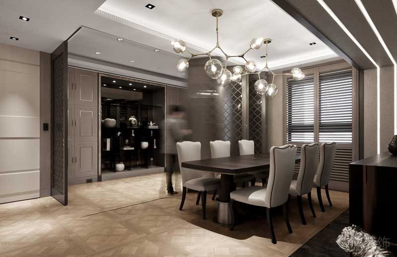 深圳福田區美式極簡風格家庭裝修設計案例餐廳 深圳福田區美式極簡風格家庭裝修設計案例餐廳