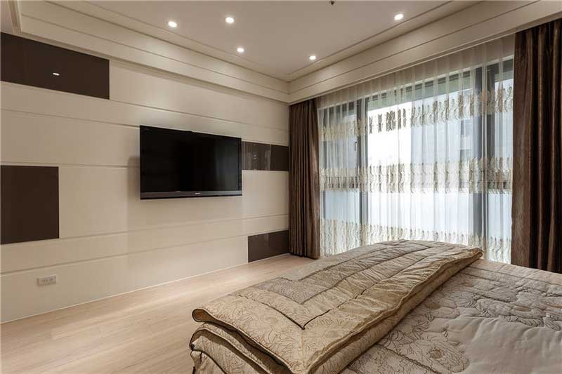 深圳龍華新區簡歐風格家居裝修設計主臥電視背景墻 深圳龍華新區簡歐風格家居裝修設計主臥電視背景墻