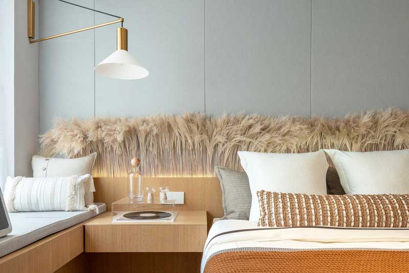 深圳南山北歐風格家裝裝修設計主臥床頭柜 深圳南山北歐風格家裝裝修設計主臥床頭柜