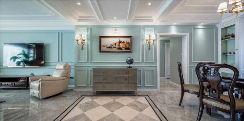 深圳南山區(qū)蛇口美式風(fēng)格二手房翻新裝修門(mén)廳