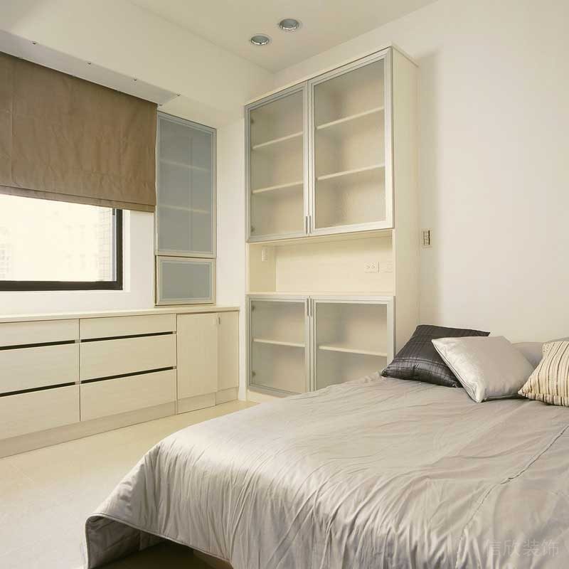 深圳寶安區現代風格家庭簡單裝修實景圖主臥睡床 深圳寶安區現代風格家庭簡單裝修實景圖主臥睡床