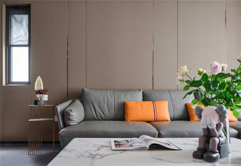 深圳南山區玫瑰金調性輕奢風家庭裝修實景圖客廳沙發 深圳南山區玫瑰金調性輕奢風家庭裝修實景圖客廳沙發