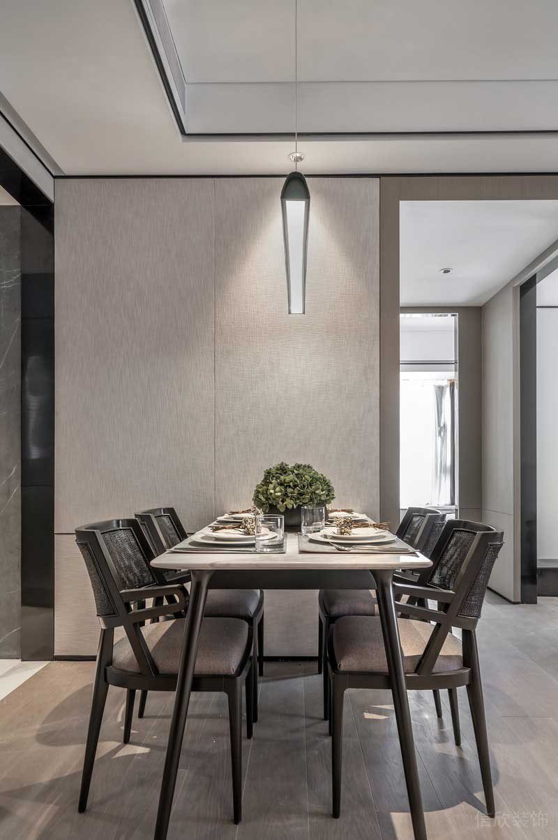 深圳寶安現(xiàn)代簡約樣板房裝修設(shè)計(jì)餐廳