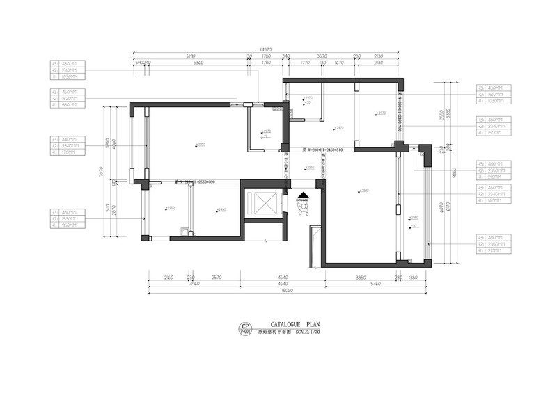 深圳羅湖區黑白色簡約風格家居裝修圖原始平面圖 深圳羅湖區黑白色簡約風格家居裝修圖原始平面圖