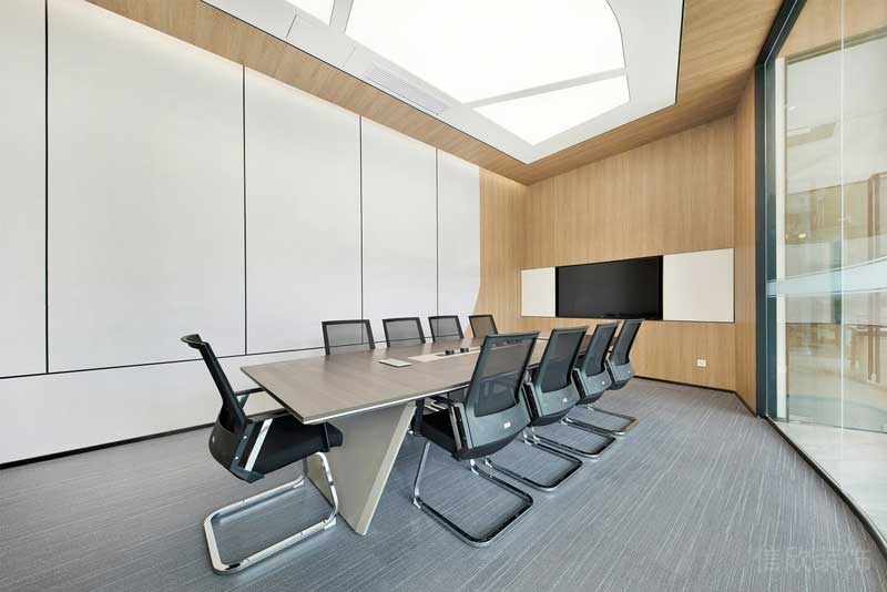 深圳龍華現(xiàn)代風格大型辦公室裝修設計會議室效果圖